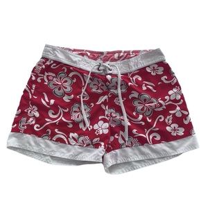 Vintage Y2K Hibiscus Board Shorts